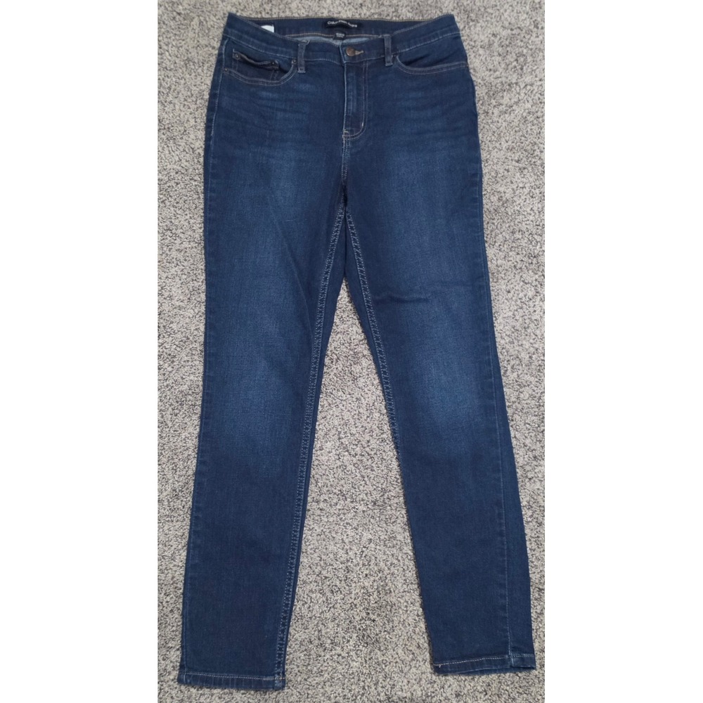 Calvin Klein Jeans Womens Size 8 Dark Wash Repreve Stretch Skinny Denim Pants